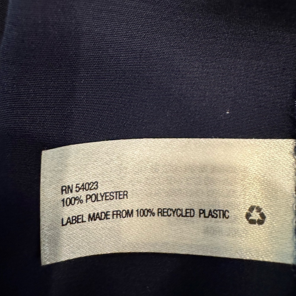 GAP Navy Blue Sleeveless Dress Hot Pink Contrast Trim Drawstring Waist Womens XS - Picture 4 of 7